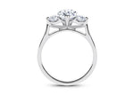 Roma Trilogy Platinum Heart Engagement Ring