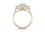 Roma Trilogy Yellow Gold 18k Heart Engagement Ring