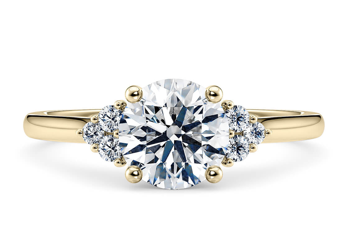 Rosa Vintage Yellow Gold 18k Round Engagement Ring