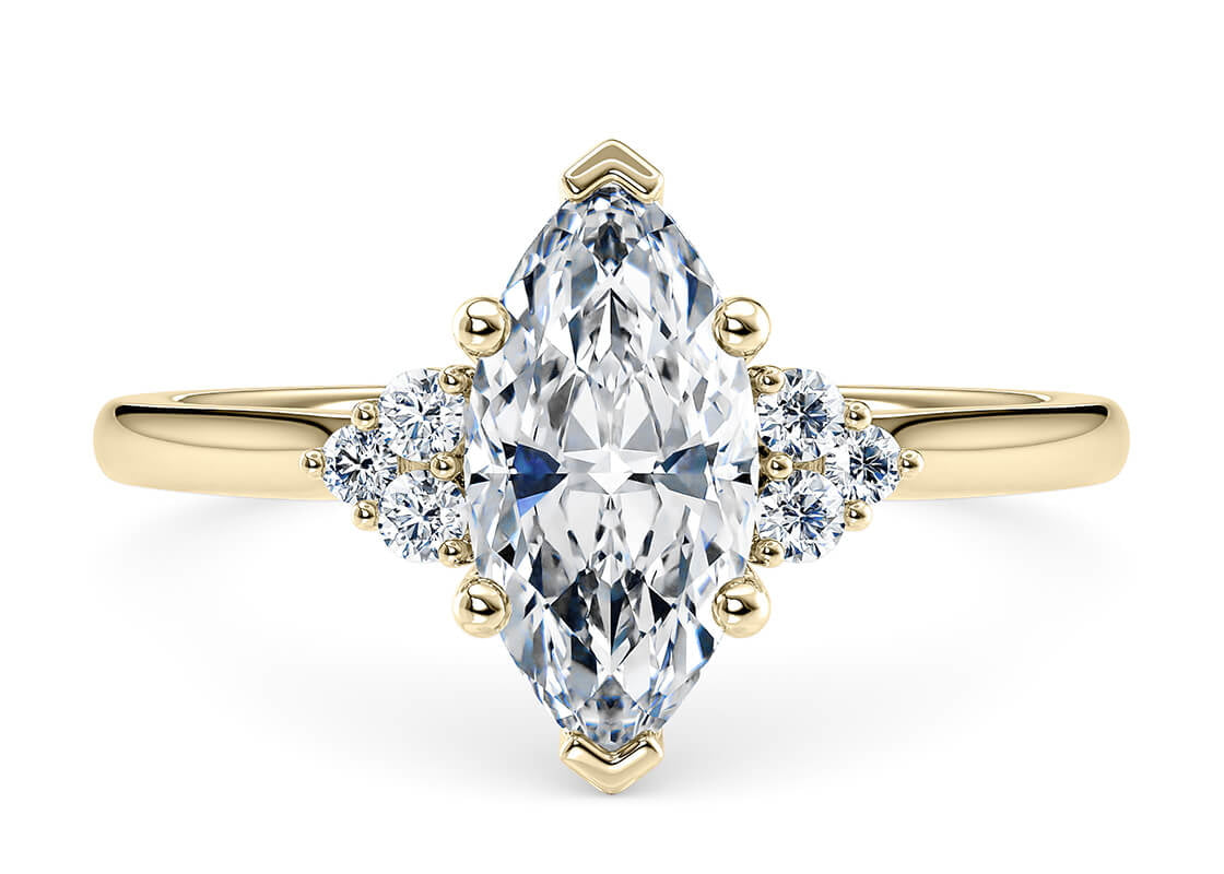Rosa Vintage Yellow Gold 18k Marquise Engagement Ring