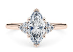 Rosa Vintage Rose Gold 18k Marquise Engagement Ring
