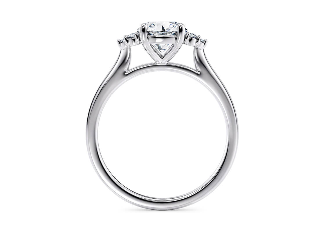 Rosa Vintage Platinum Round Engagement Ring