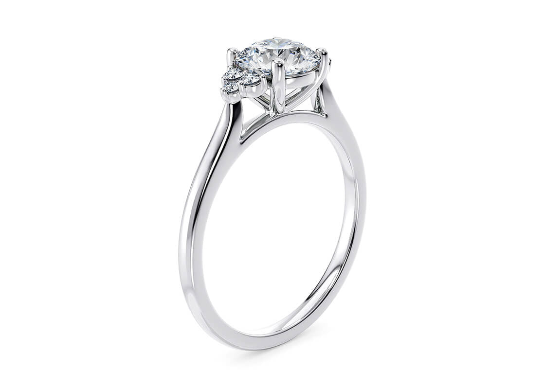 Rosa Vintage Platinum Round Engagement Ring