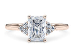 Rosa Vintage Rose Gold 18k Radiant Engagement Ring