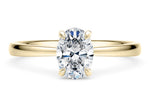 Starlight Solitaire Yellow Gold 18k Oval Engagement Ring