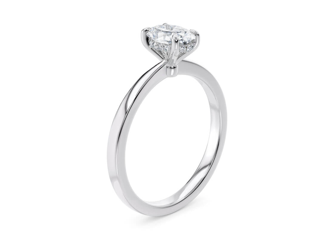 Starlight Solitaire Platinum Oval Engagement Ring