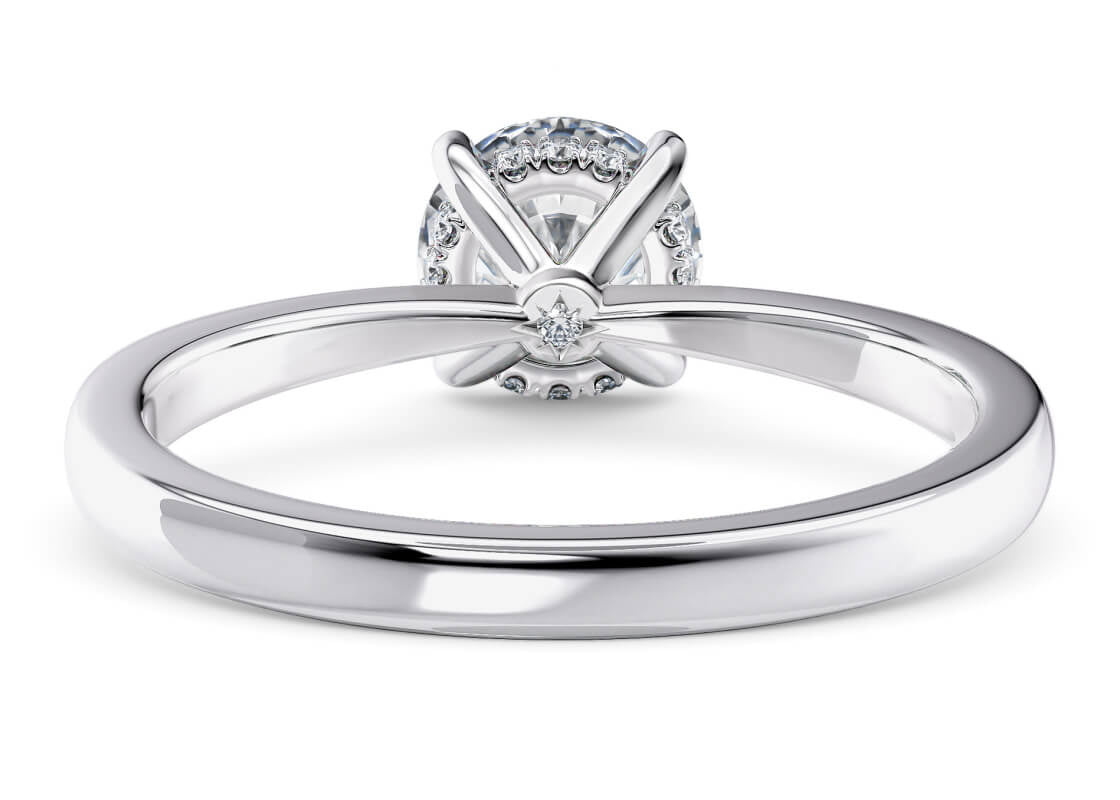 Starlight Solitaire Platinum Round Engagement Ring