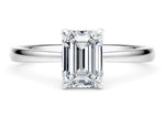Starlight Solitaire Platinum Emerald Engagement Ring