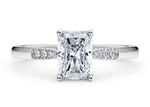 Thea Diamond Band Platinum Radiant Engagement Ring
