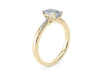Thea Diamond Band Yellow Gold 18k Emerald Engagement Ring