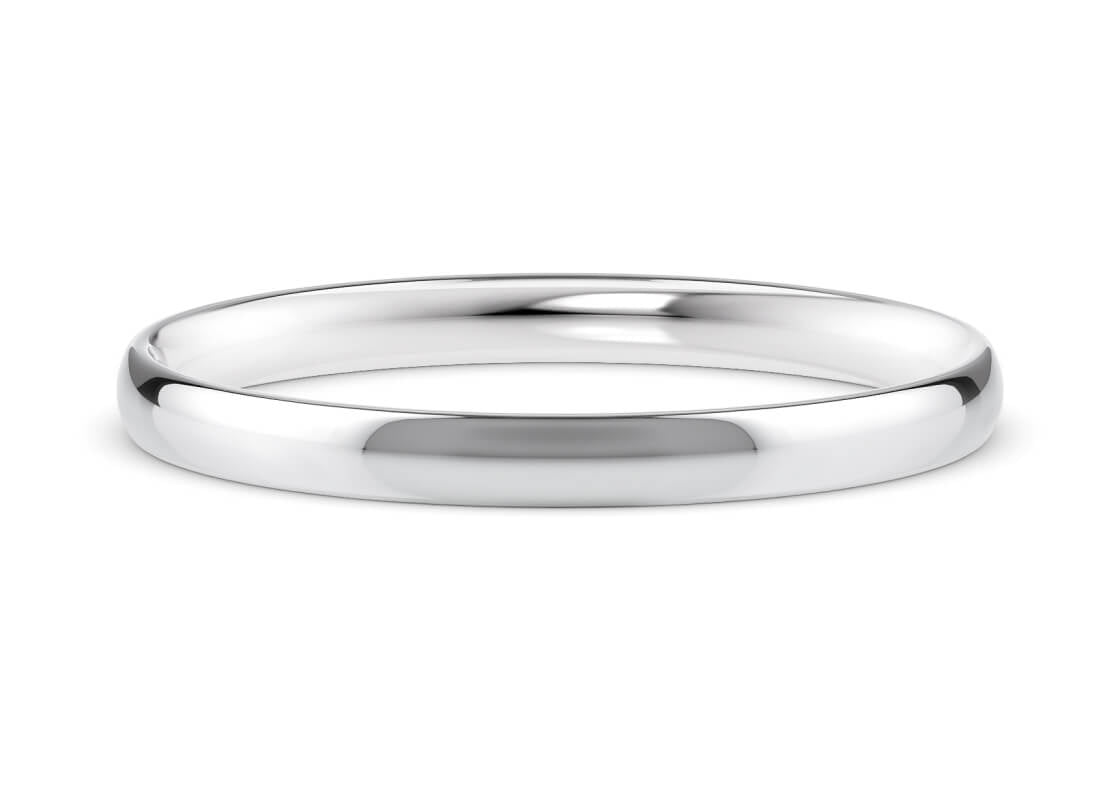 Traditional Court White Gold 18k Wedding Band