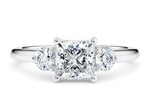 Valencia Trilogy Platinum Princess Engagement Ring