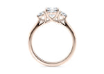 Valencia Trilogy Rose Gold 18k Cushion Engagement Ring