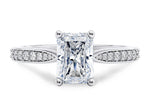 Victoria Diamond Band Platinum Radiant Engagement Ring
