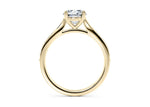Victoria Diamond Band Yellow Gold 18k Round Engagement Ring
