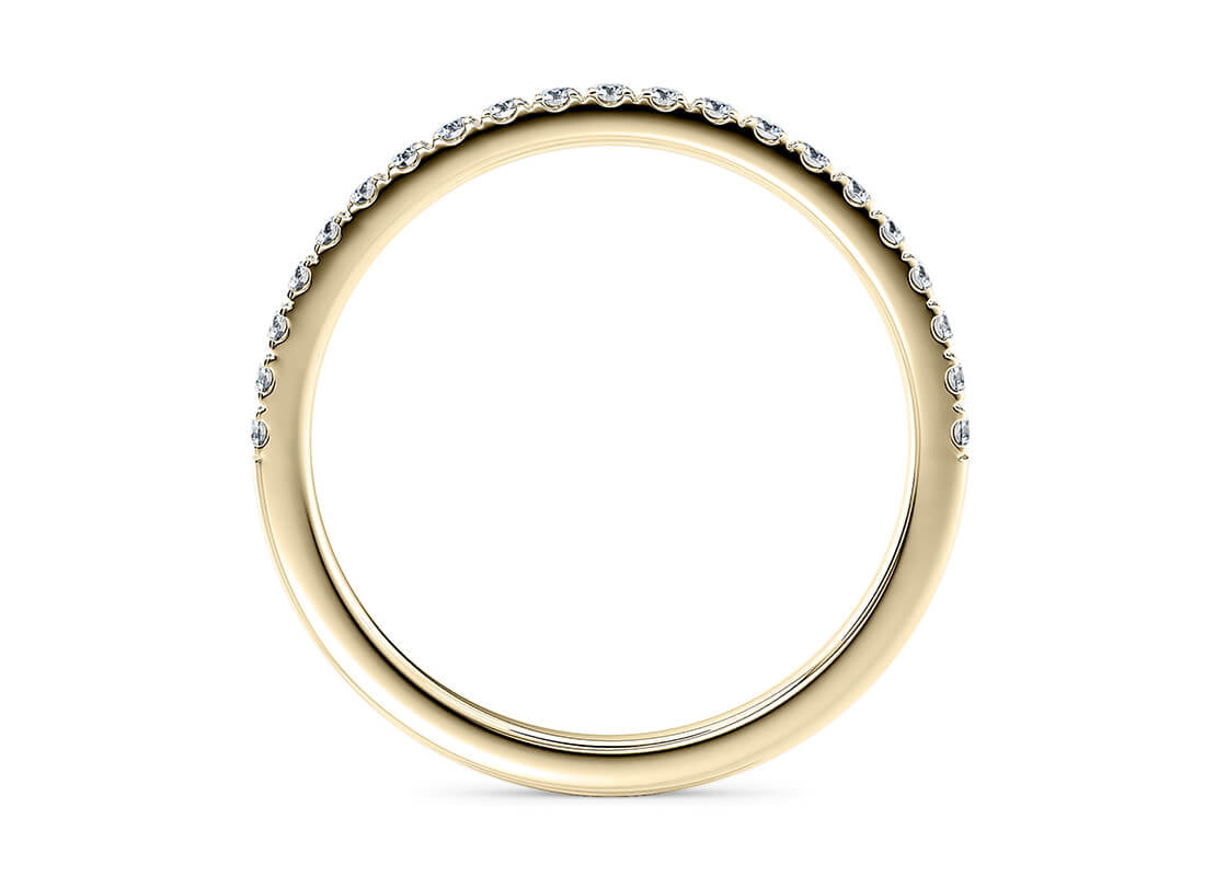 Vogue Lab Grown Yellow Gold 18k Half Set Eternity Ring