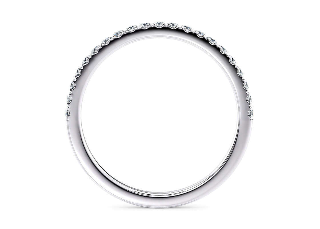 Vogue Lab Grown White Gold 18k Half Set Eternity Ring