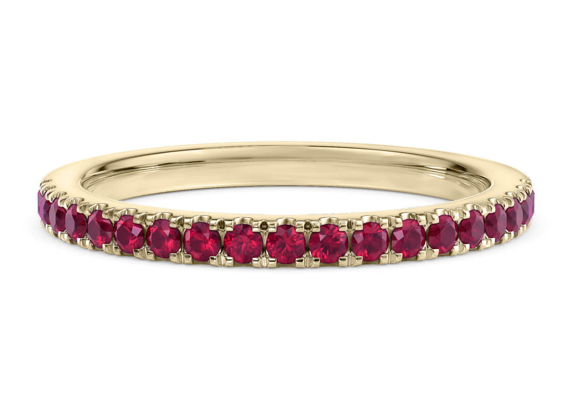 Vogue Ruby Yellow Gold 18k Eternity Ring